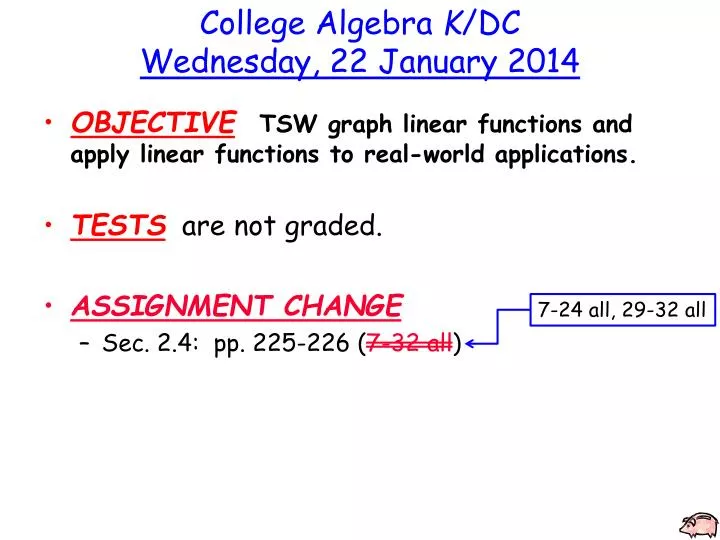 college algebra k dc wednesday 22 january 2014