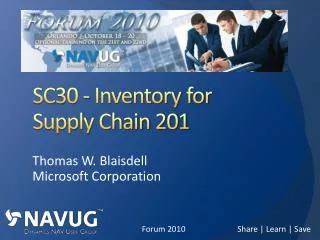 SC30 - Inventory for Supply Chain 201