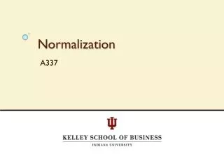 Normalization