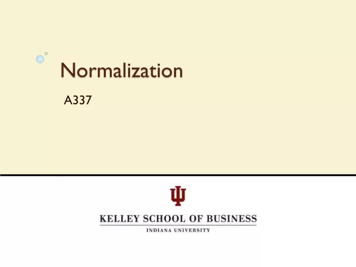 normalization