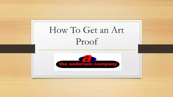 how to get an art proof