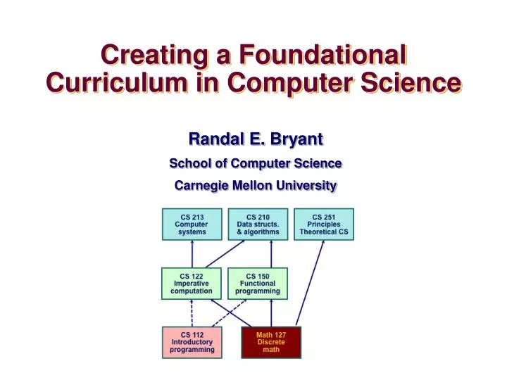 creating a foundational curriculum in computer science