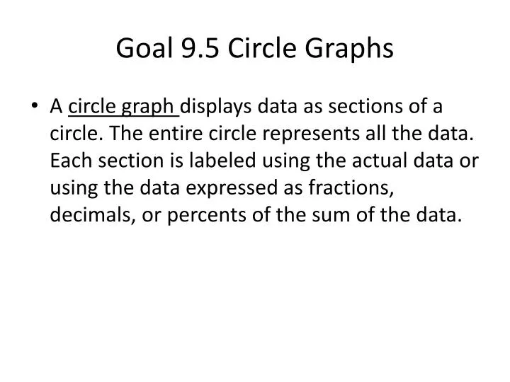 goal 9 5 circle graphs