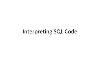 Interpreting SQL Code