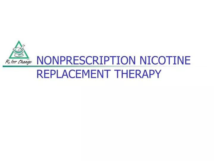 nonprescription nicotine replacement therapy