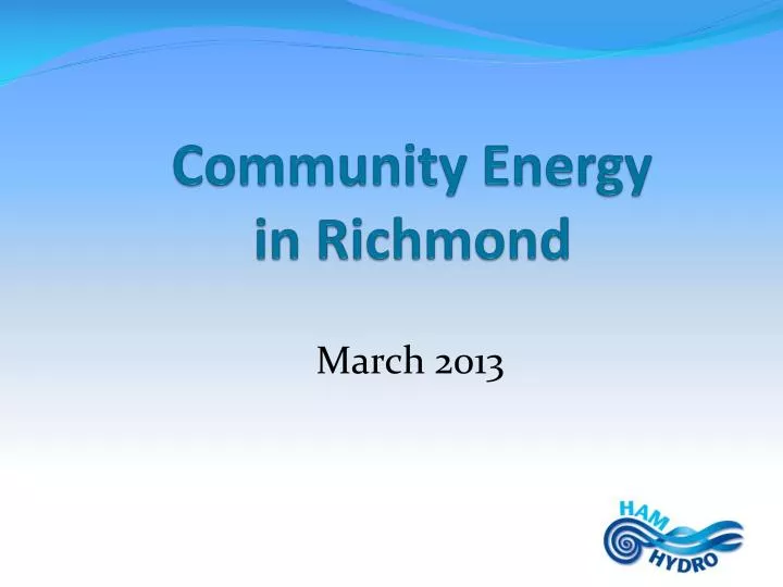 community energy in richmond
