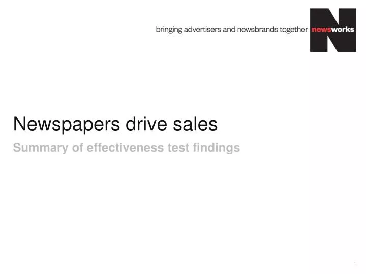 newspapers drive sales