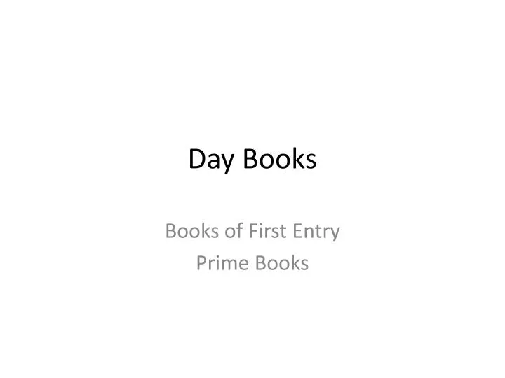 day books