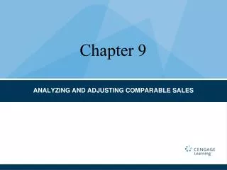 ANALYZING AND ADJUSTING COMPARABLE SALES