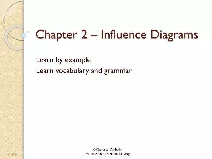 chapter 2 influence diagrams