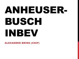 anheuser busch inbev