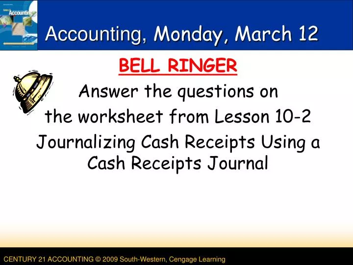 accounting monday march 12
