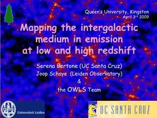 Mapping the intergalactic medium in emission at low and high redshift