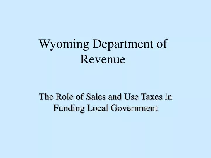 wyoming department of revenue