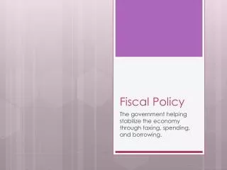 Fiscal Policy