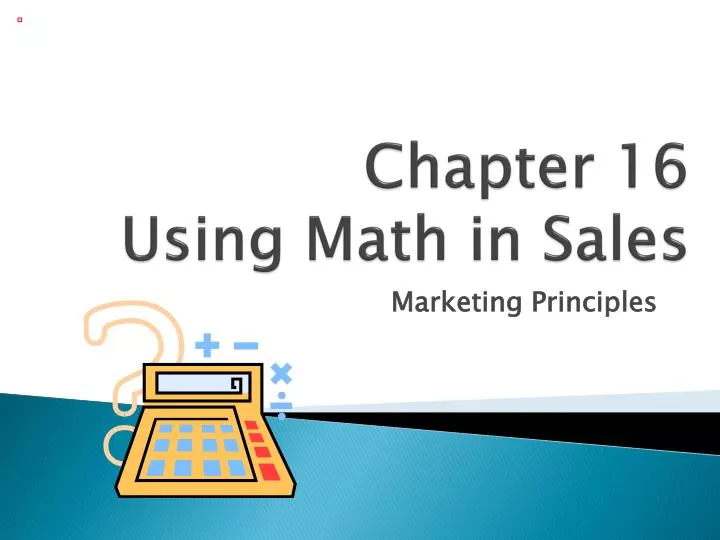 chapter 16 using math in sales