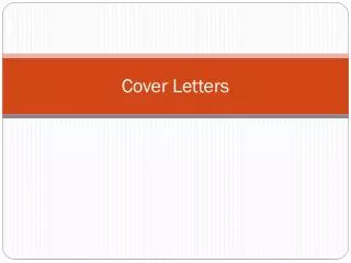 Cover Letters