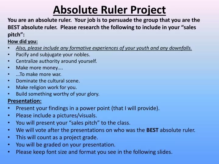 absolute ruler project