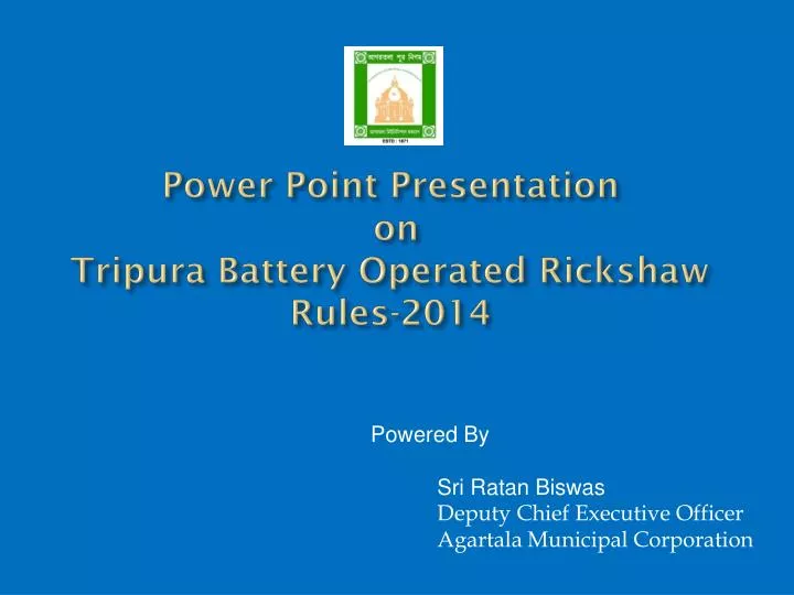 power point presentation on tripura battery operated rickshaw rules 2014
