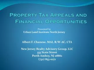 Property Tax Appeals and Financial Opportunities