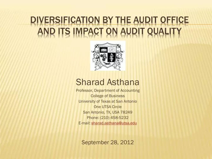 diversification by the audit office and its impact on audit quality