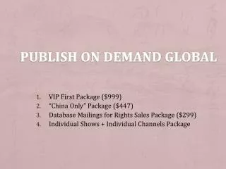 Publish On Demand Global