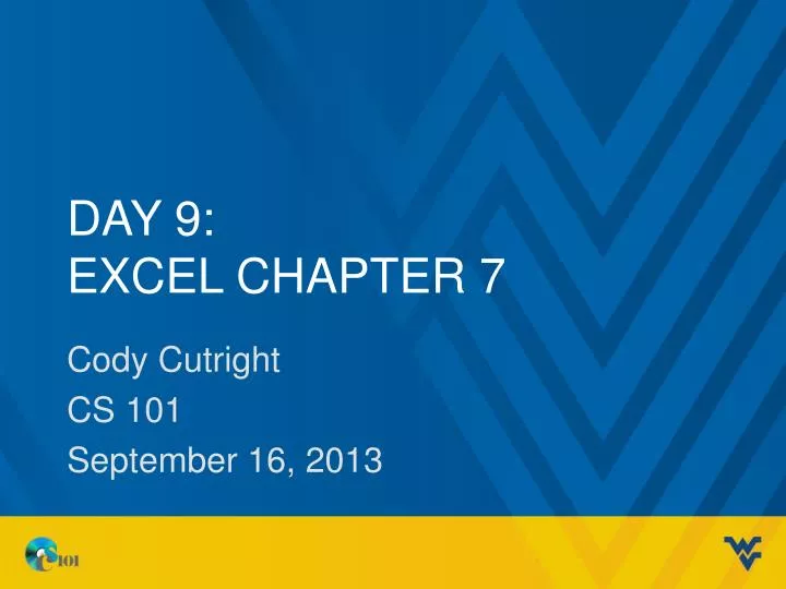 day 9 excel chapter 7