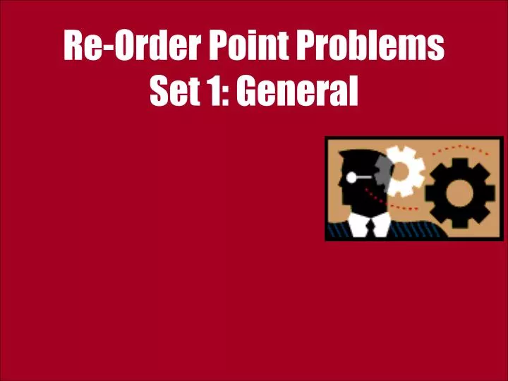 re order point problems set 1 general