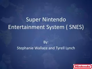 Super Nintendo Entertainment System ( SNES)