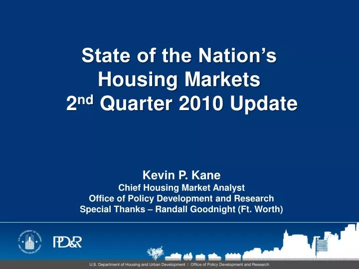 state of the nation s housing markets 2 nd quarter 2010 update