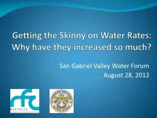Getting the Skinny on Water Rates: Why have they increased so much?