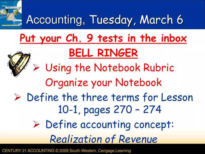 accounting tuesday march 6