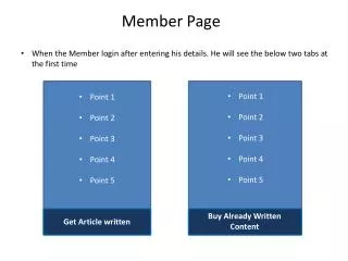 Member Page