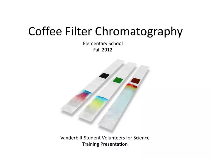 coffee filter chromatography