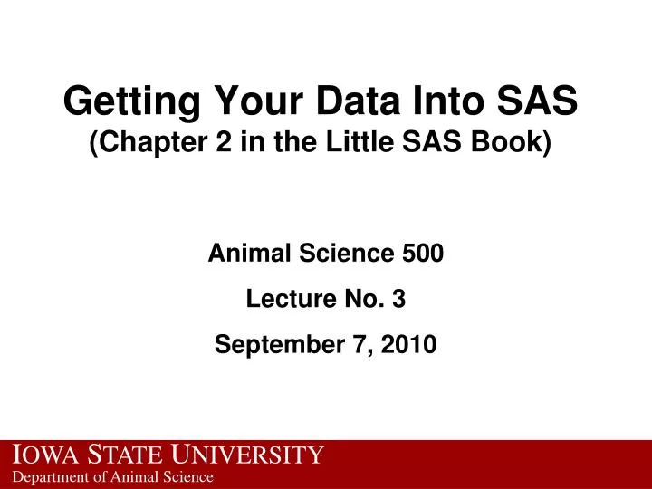 getting your data into sas chapter 2 in the little sas book