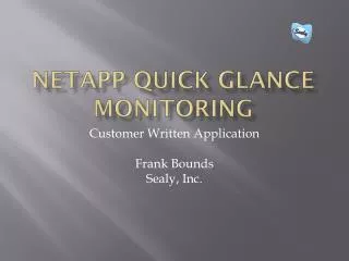 NetApp Quick Glance Monitoring