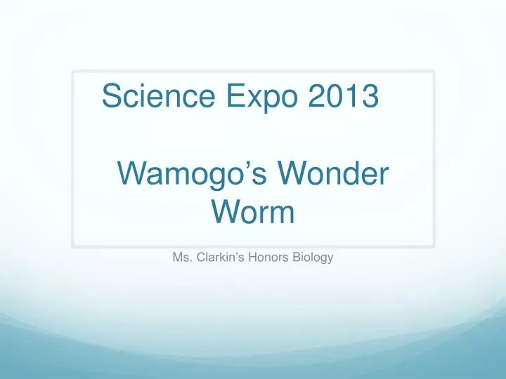 science expo 2013 wamogo s wonder worm