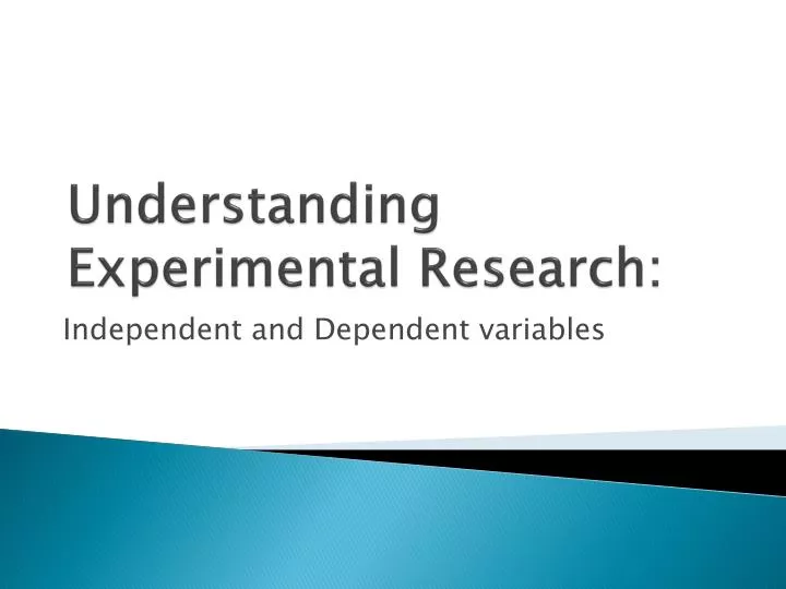 understanding experimental research