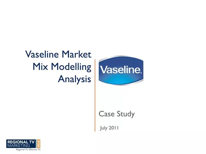 vaseline market mix modelling analysis