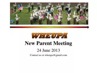 WHEUPA New Parent Meeting