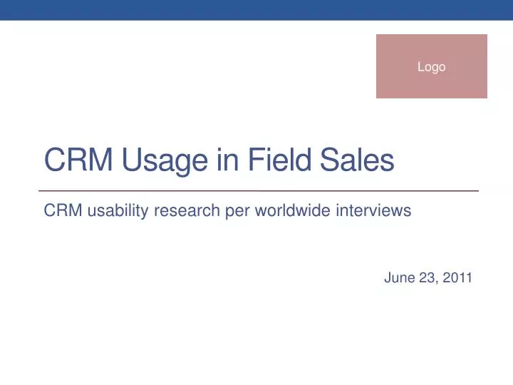 crm usage in field s ales