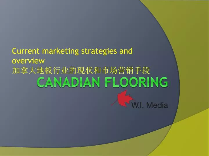 current marketing strategies and overview