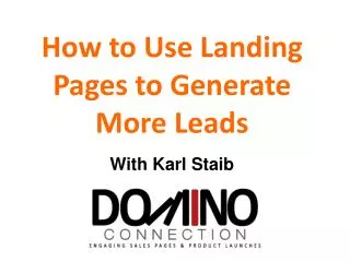 How to Use Landing Pages to Generate More Leads