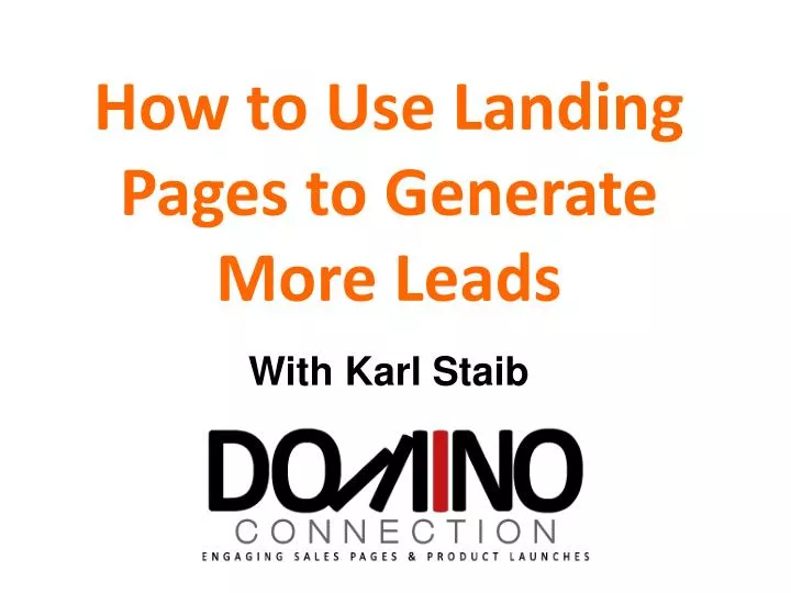 how to use landing pages to generate more leads