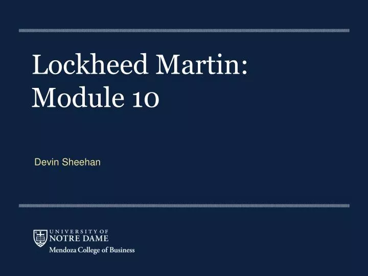 lockheed martin module 10