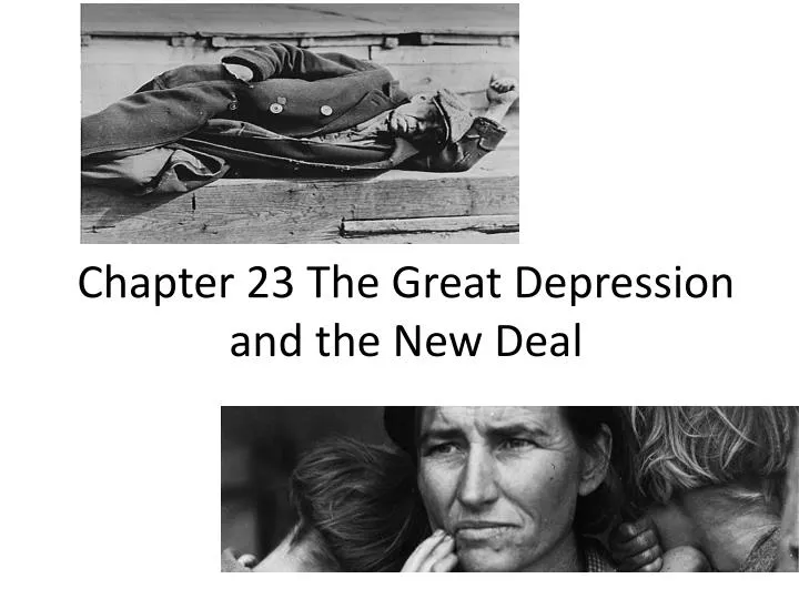 chapter 23 the great depression and the new deal