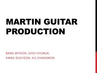 Martin Guitar production