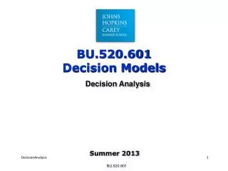 Decision Analysis