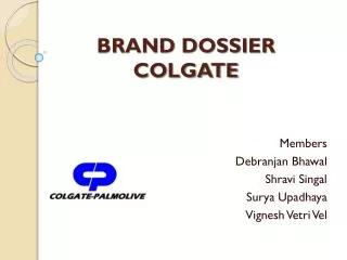 BRAND DOSSIER COLGATE