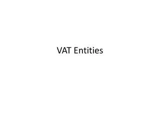 VAT Entities